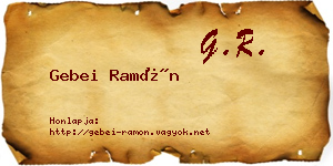Gebei Ramón névjegykártya